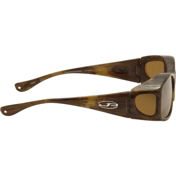 JONATHAN PAUL Glides Brushed Horn/Amber Lens X-Small Sunglasses (1082809)