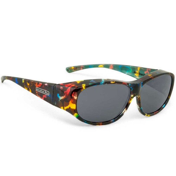 JONATHAN PAUL Sunni Large Tartan Demi/Polarvue Gray Sunglasses (1099111)