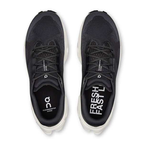 ON FOOTWEAR Men's Cloudmonster 3 Hyper Black/Ivory Running Shoe