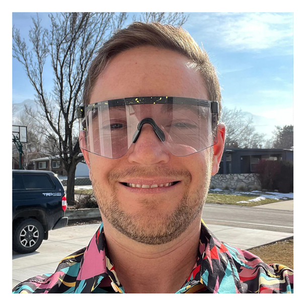 PIT VIPER The Cosmos Photochromic 2000s Black with Neon Splatter Sunglasses