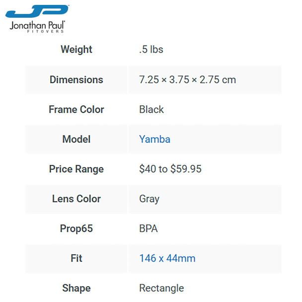 JONATHAN PAUL Yamba Satin Black/Polarvue Gray Sunglasses (1082895)