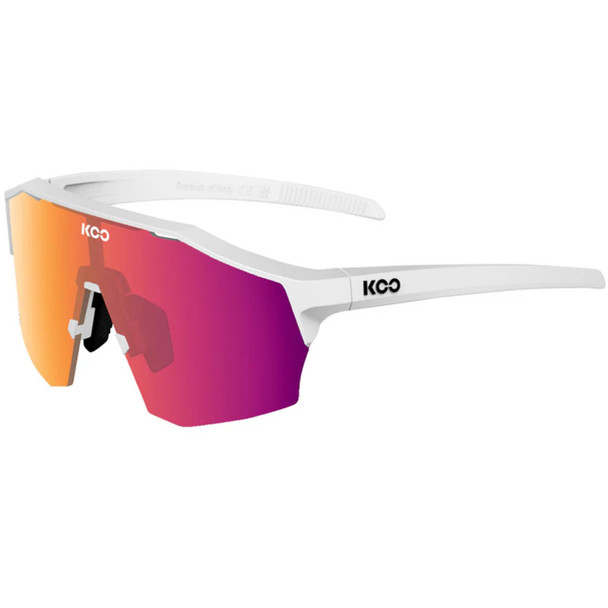 KOO Alibi White Matt/Photochromic Fuchsia Mirror Large Cycling Sunglasses (OEY00009-963.L)