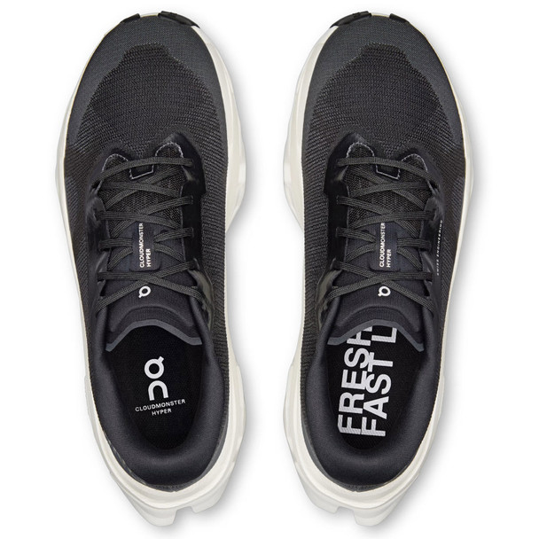 ON FOOTWEAR Women's Cloudmonster 3 Hyper Black/Ivory Running Shoes