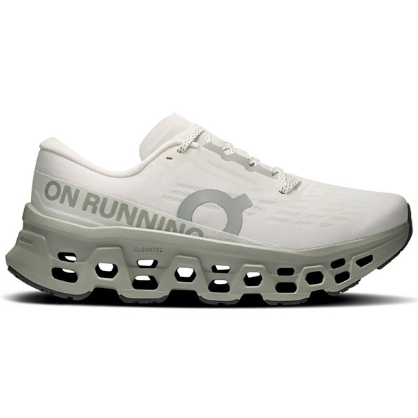 ON FOOTWEAR Women's Cloudmonster 3 Ivory/Tin Running Shoes