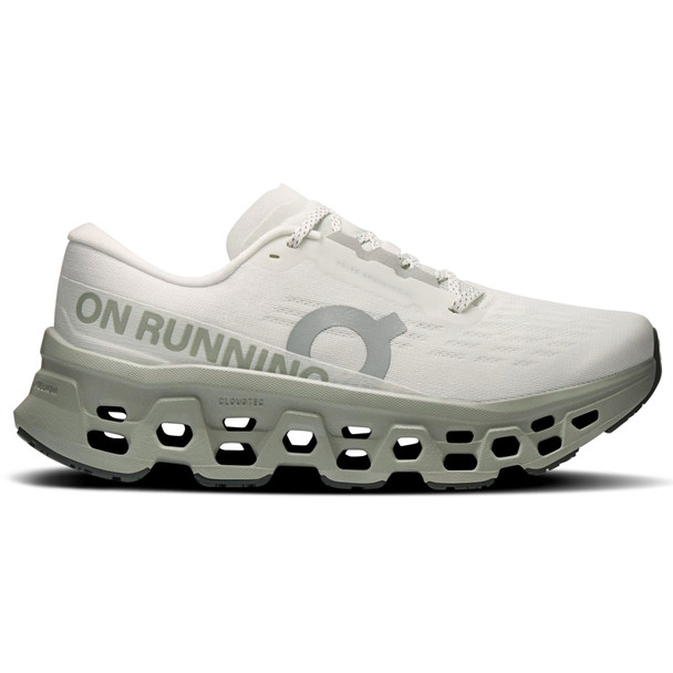 ON FOOTWEAR Women's Cloudmonster 3 Ivory/Tin Running Shoes