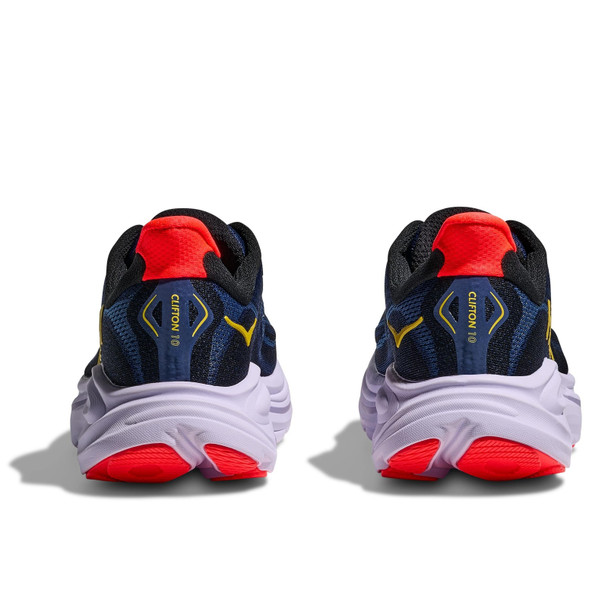 HOKA Women's Clifton 10 Wide Midnight Blue/Starlight Glow Running Shoes