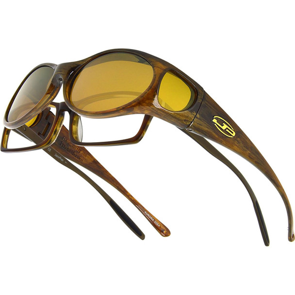 JONATHAN PAUL Aurora Brown Marble Gold Yellow Small Sunglasses (1082754)