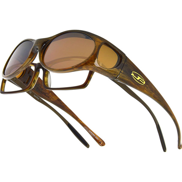 JONATHAN PAUL Aurora Brown Marble/Amber Lens Small Sunglasses (1082753)
