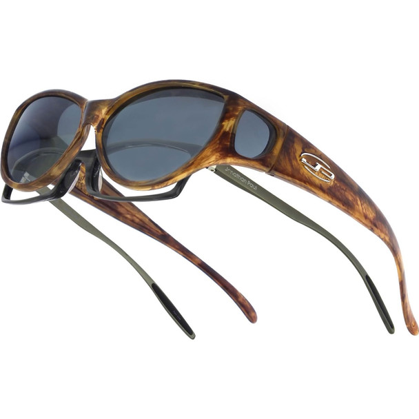 JONATHAN PAUL Ikara Tiger Eye/Gray Lens Medium Sunglasses (1082813)