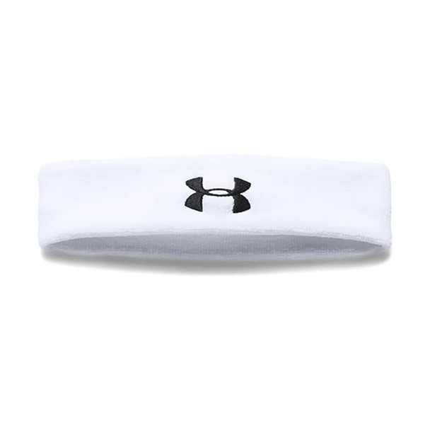 UNDER ARMOUR Performance White/Black Headband (1276990-100-OSFA)