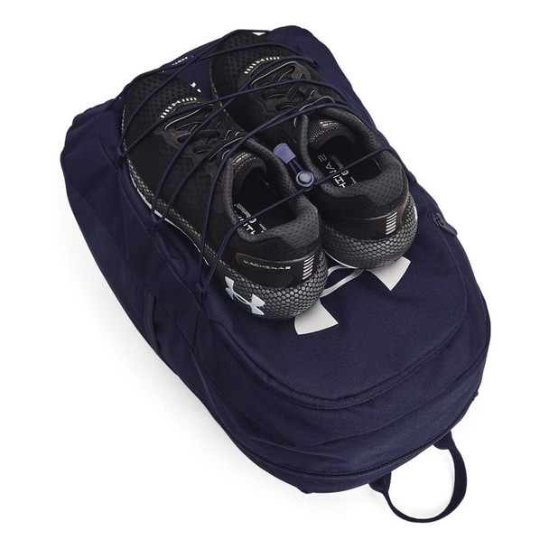 UNDER ARMOUR Hustle Sport Midnight Navy/Metallic Silver Backpack (1364181-410-OSFA)