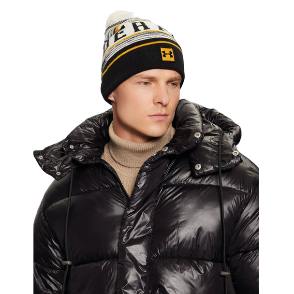 UNDER ARMOUR Men's Halftime Pom Summit White Beanie (1386634-111-OSFM)