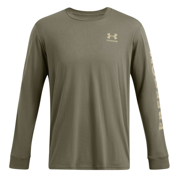 UNDER ARMOUR Men's Freedom Flag Marine OD Green/Desert Sand LS Shirt