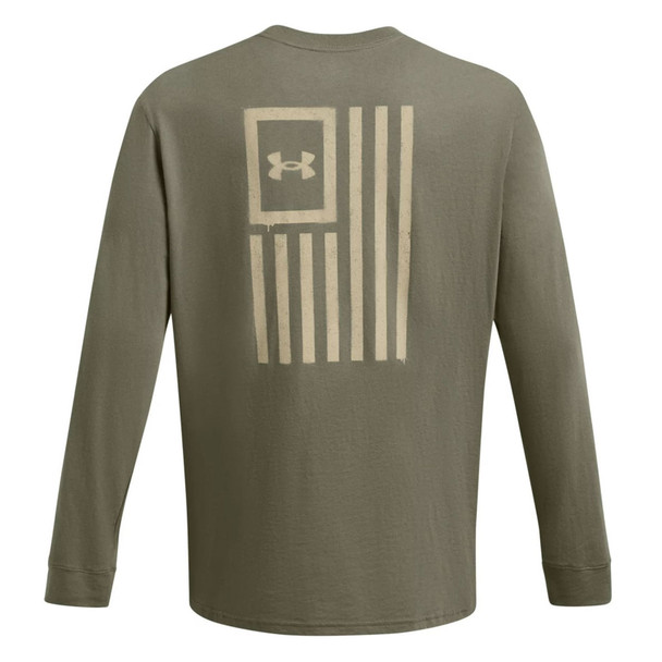UNDER ARMOUR Men's Freedom Flag Marine OD Green/Desert Sand LS Shirt