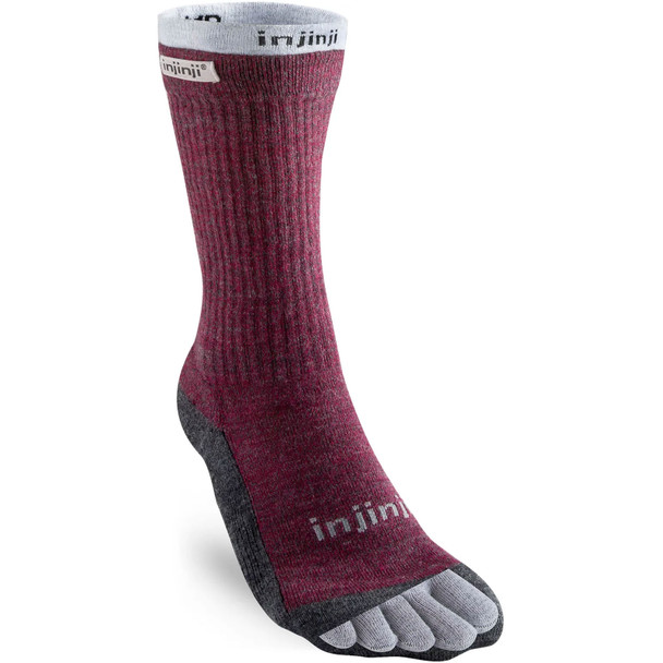 INJINJI Women's Liner plus Hiker Maroon Socks