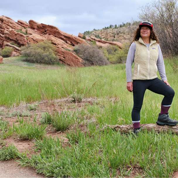 INJINJI Women's Liner plus Hiker Maroon Socks