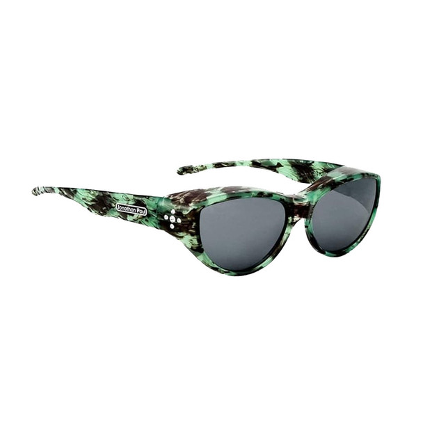 JONATHAN PAUL Chick Kitty Emerald Demi/Grey Fitover Sunglasses, Medium (1092814)