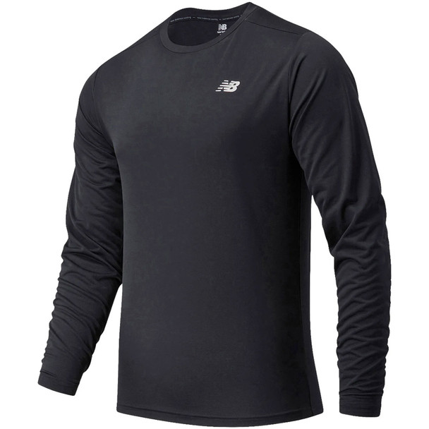 NEW BALANCE Men's Core Run Black Long Sleeve Shirt