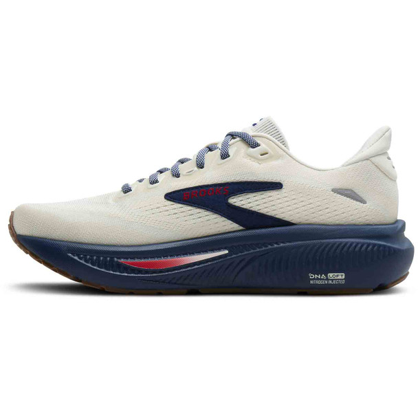 BROOKS Women's Ghost 18  USA Limited Edition  Coconut/Red/Blue Running Shoes
