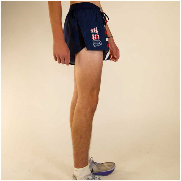CHICKNLEGS Men's USA Eagle 2in DS Split Shorts