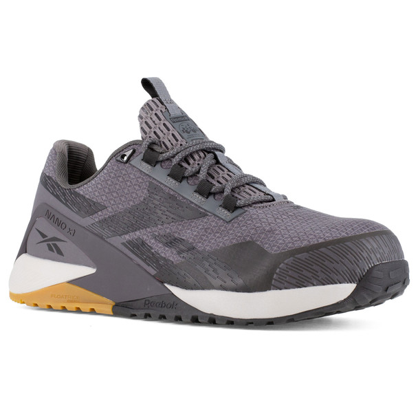 REEBOK Men's Nano X1 Adventure Composite Toe Grey/Black Work Shoes