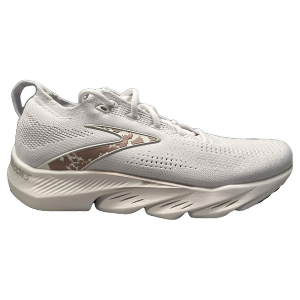 BROOKS Women's Glycerin Flex Limited Edition White/Oyster/Peach Whip Running Shoes