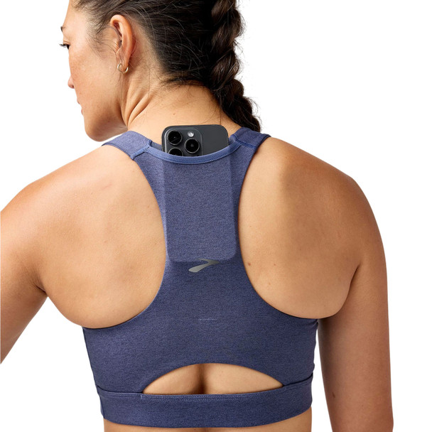 BROOKS Women's Luxe Pocket Heather Nightshadow Bra