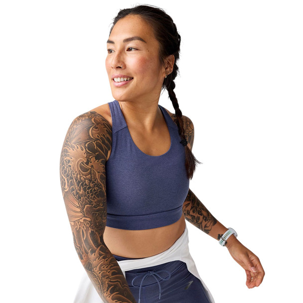 BROOKS Women's Luxe Pocket Heather Nightshadow Bra