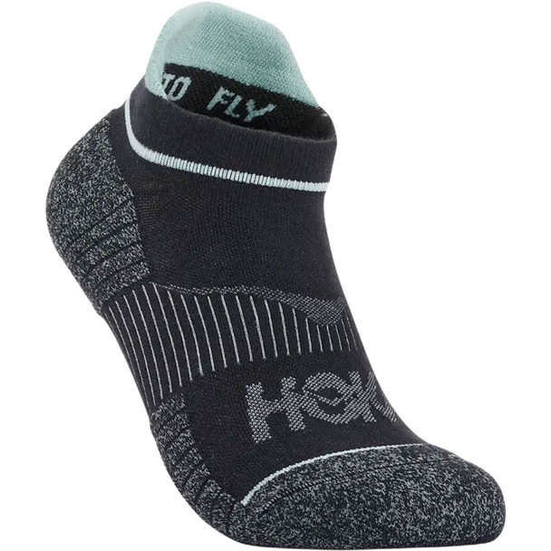 HOKA Unisex No-Show Run Black Sock