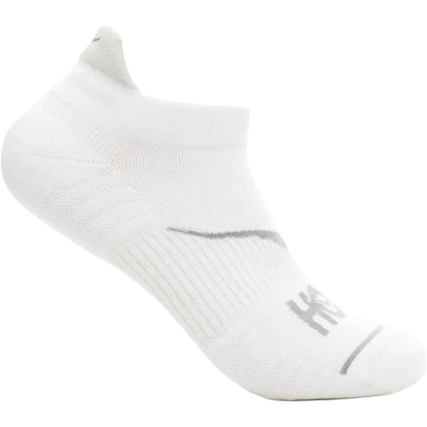 HOKA Unisex No-Show Run White Sock