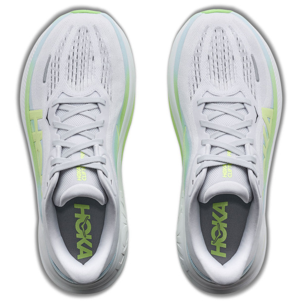 HOKA Women's Clifton Pro Wide Cosmic Grey/Neon Yuzu Running Shoes