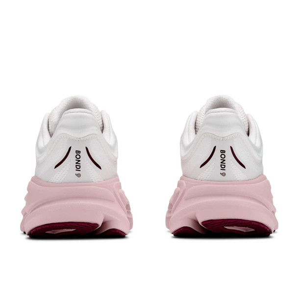 HOKA Women's Bondi 9 X-Wide White/Pink Opal Running Shoes