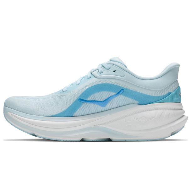 HOKA Women's Clifton Pro Wide Glimmering Blue/Soaring Blue Running Shoes