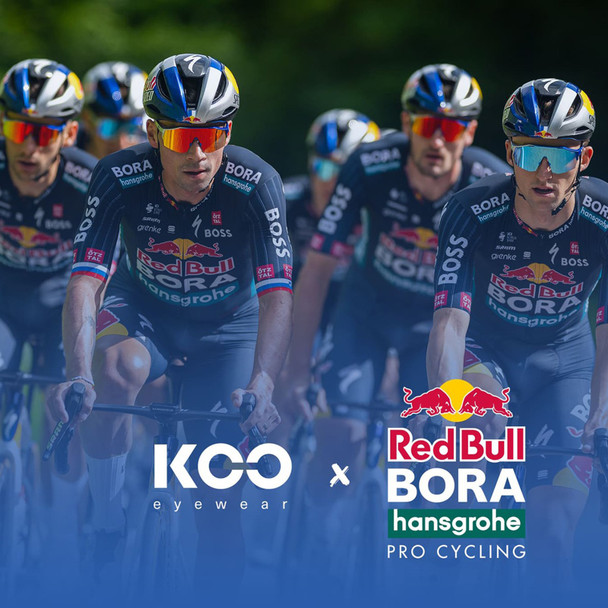 KOO Demos Red Bull Bora Blue/Silver Turquoise Cycling Glasses (OEY00005-826)