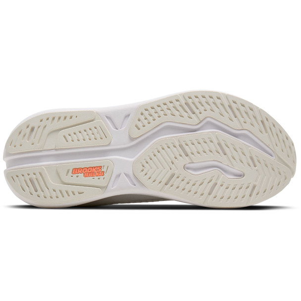 BROOKS Women's Revel Max BrightWhite/MulledGrape/Peach Running Shoes