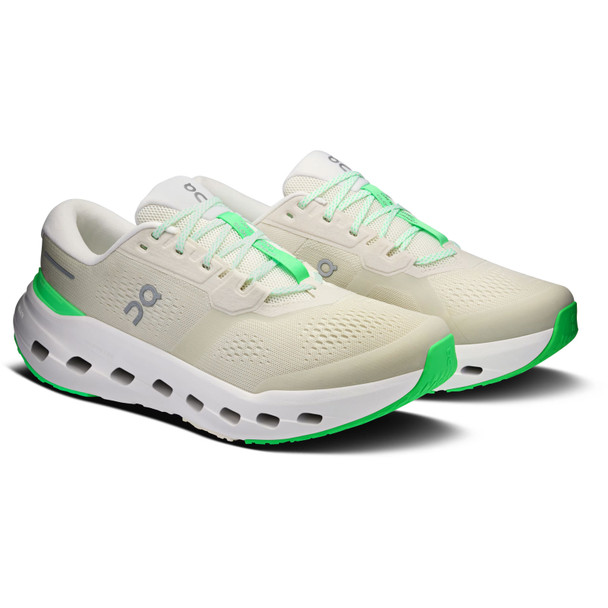 ON FOOTWEAR Men's Cloudrunner 3 Wide Ghost/Verdite Running Shoes