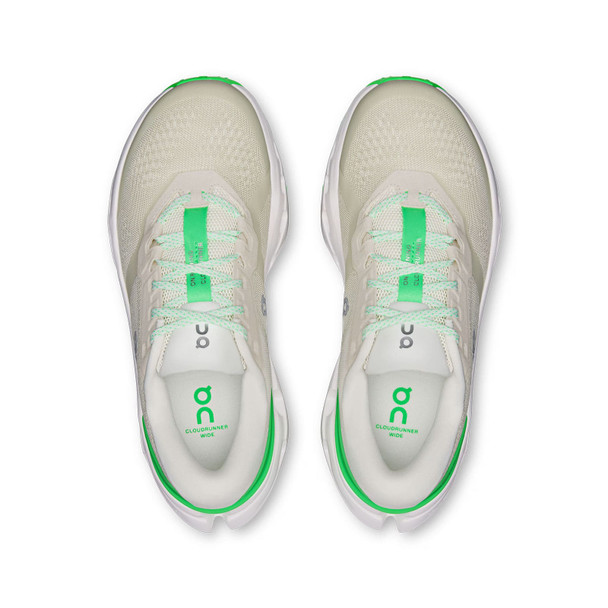 ON FOOTWEAR Women's Cloudrunner 3 Wide Ghost/Verdite Running Shoes