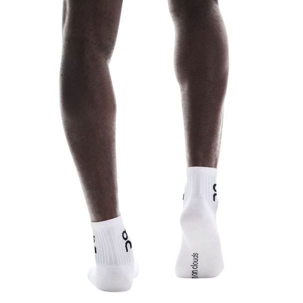 ON FOOTWEAR Unisex Logo Mid White Socks, 3 Pairs