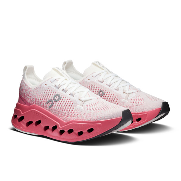 ON FOOTWEAR Women's Cloudsurfer Max White/Camellia Running Shoes
