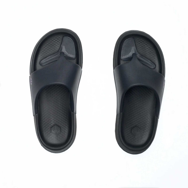 ROLL RECOVERY Men's Superplush S1 Carbon Black Flip Flops