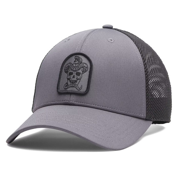 UNDER ARMOUR Men's Freedom Mid Castlerock/Black Trucker Hat (6003571-025-OSFA)