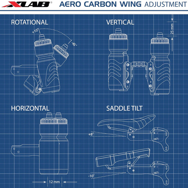 XLAB Aero Carbon Wing System Gen 2 with Gorilla Cages (3206-Matte)