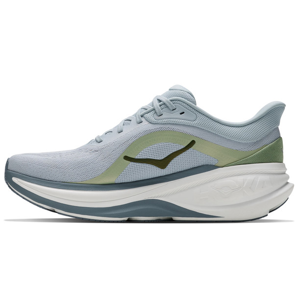 HOKA Men's Clifton PRO Glimmers Wide Mineral Blue/Sprouted Green Running Shoes