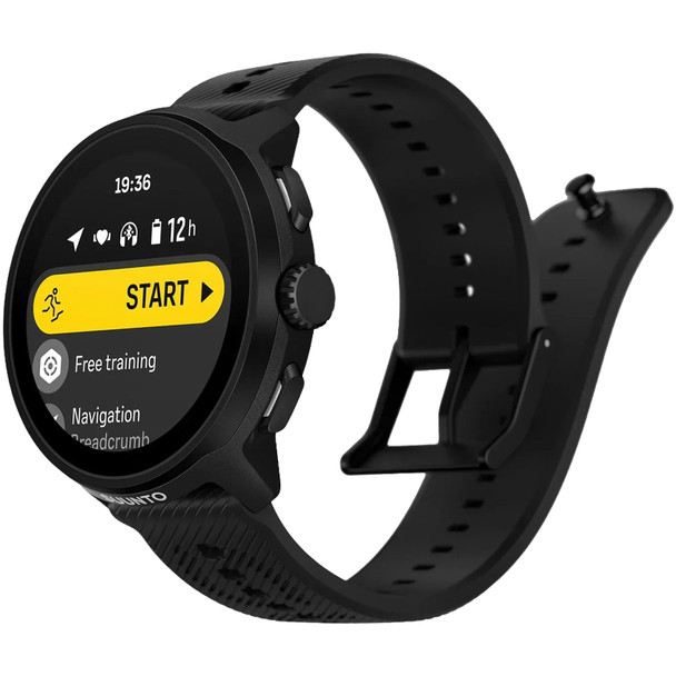 SUUNTO Run All Black Silicone Strap GPS Sports Watch (SS051272000)