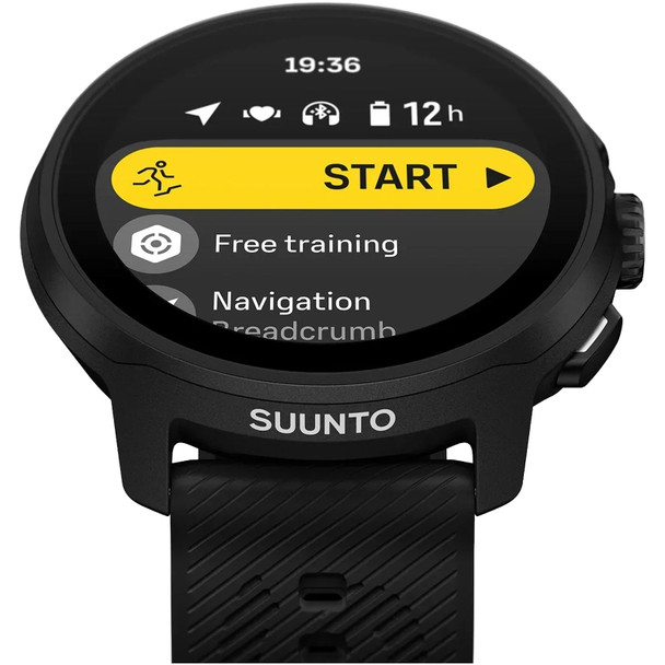 SUUNTO Run All Black Silicone Strap GPS Sports Watch (SS051272000)