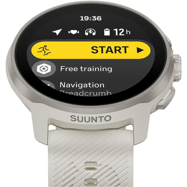 SUUNTO Run Frost Gray Silicone Strap GPS Sports Watch (SS051273000)