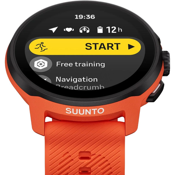 SUUNTO Run Coral Orange Silicone Strap GPS Sports Watch (SS051275000)