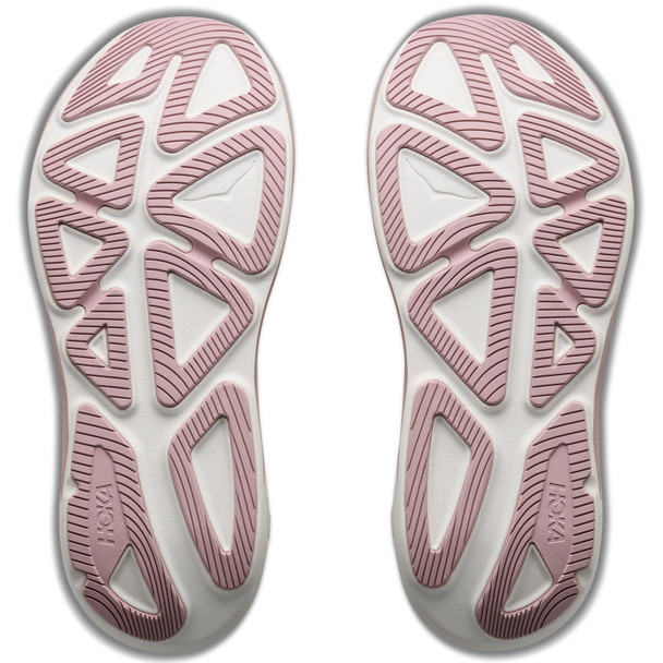 HOKA Women's Clifton PRO Glimmers Wide Alabaster/Pink Opal Running Shoes