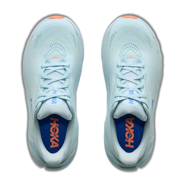 HOKA Women's Arahi 8 Glimmering Blue/Neon Cantaloupe Running Shoes