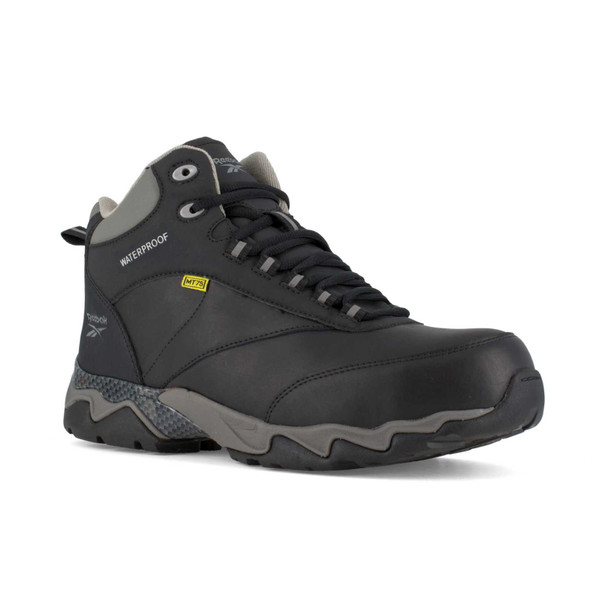 REEBOK Women's Beamer Composite Black/Gray Trim Athletic Work Boots (RB167)